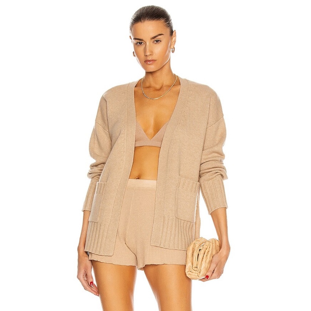 Beige Open-Front Knit Cardigan - Women Sweaters Cardigans